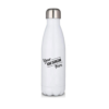 Premium White 17oz Double Walled Insulated Cola-Shaped Stainless Water Bottle