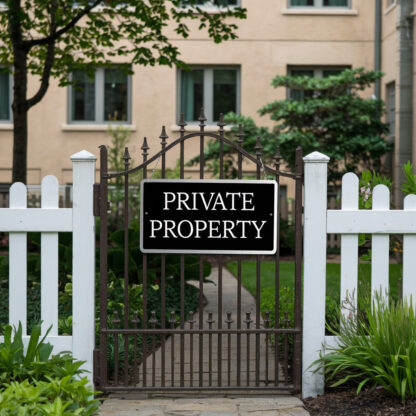 Private Property Aluminum Sign Custom