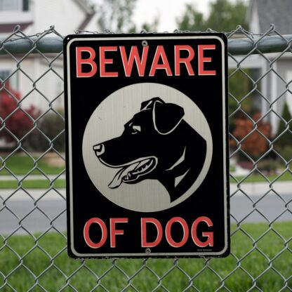 Beware of Dog Aluminum Sign Custom