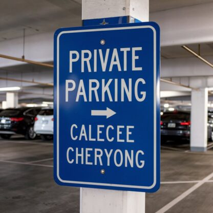 Parking Aluminum Sign Custom