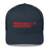 Bennett's Garage C10 Logo Red Embroidered Mesh Back Trucker Cap - Image 5
