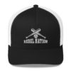 Rebel Nation White Embroidered Trucker Cap - Image 4