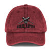 Rebel Nation Black Embroidered Vintage Cotton Twill Cap - Image 5