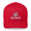 Rebel Nation White Embroidered Trucker Cap - Image 8