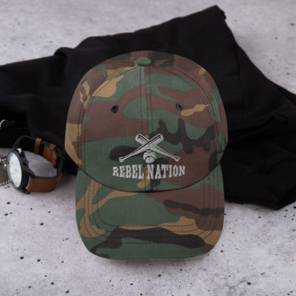 Rebel Nation White Embroidered Dad hat - Image 2