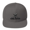 Rebel Nation Black Embroidered Snapback Hat - Image 4