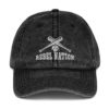Rebel Nation White Embroidered Vintage Cotton Twill Cap