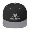 Rebel Nation White Embroidered Snapback Hat - Image 6