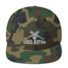 Rebel Nation White Embroidered Snapback Hat - Image 7