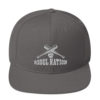 Rebel Nation White Embroidered Snapback Hat - Image 8