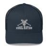 Rebel Nation White Embroidered Trucker Cap - Image 5