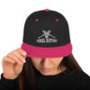 Rebel Nation White Embroidered Snapback Hat - Image 2