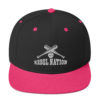 Rebel Nation White Embroidered Snapback Hat - Image 4