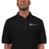 TIC White Embroidered Men's Premium Polo - Image 3