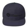 TIC Black Embroidery Snapback Hat - Image 3