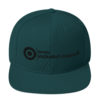 TIC Black Embroidery Snapback Hat - Image 4