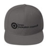 TIC Black Embroidery Snapback Hat