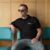 TIC White Embroidered Men's Premium Polo - Image 2