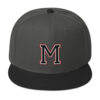 Maricopa M with Rams logo on Back Embroidered Snapback Hat - Image 6