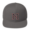 Maricopa M with Rams Logo on Right Side Embroidered Snapback Hat - Image 7
