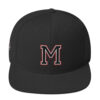 Maricopa M with Rams Logo on Right Side Embroidered Snapback Hat
