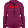 F and M Concrete Construction Embroidered LST254 Ladies' Pullover Hooded Sweatshirt - Image 3