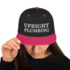 Upright Plumbing Bold Letters Embroidered Snapback Hat - Image 6