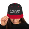 Upright Plumbing Bold Letters Embroidered Snapback Hat - Image 11