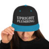Upright Plumbing Bold Letters Embroidered Snapback Hat - Image 7