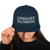 Upright Plumbing Bold Letters Embroidered Snapback Hat - Image 4
