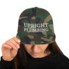Upright Plumbing Bold Letters Embroidered Snapback Hat - Image 15