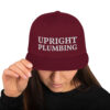 Upright Plumbing Bold Letters Embroidered Snapback Hat - Image 5