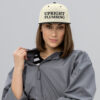 Upright Plumbing Bold Letters Black Embroidered Snapback Hat - Image 3
