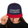 Upright Plumbing Bold Letters Embroidered Snapback Hat - Image 13