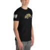 Casteel Colts White PERSONALIZE Number on sleeve, Anvil 980 t-shirt - Image 3