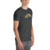 Casteel Colts Navy Number 18 on sleeve, Anvil 980 t-shirt - Image 3