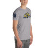 Casteel Colts Navy Number 18 on sleeve, Anvil 980 t-shirt - Image 5