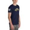 Casteel Colts White PERSONALIZE Number on sleeve, Anvil 980 t-shirt - Image 5