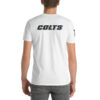 Casteel Colts Navy Number 18 on sleeve, Anvil 980 t-shirt - Image 6