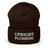 Upright Plumbing Embroidered White Cuffed Beanie - Image 4