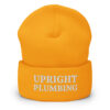 Upright Plumbing Embroidered White Cuffed Beanie - Image 10
