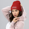 Upright Plumbing Embroidered White Cuffed Beanie - Image 2