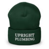 Upright Plumbing Embroidered White Cuffed Beanie - Image 6