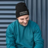Upright Plumbing Embroidered White Beanie - Image 2