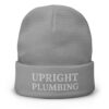 Upright Plumbing Embroidered White Beanie - Image 7