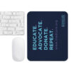 INADcure Foundation Educate Advocate Donate Repeat Navy Mouse pad - Image 3