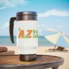 A to Z Valley Landscaping Stainless Steel Travel Mug with Handle, 14oz - Image 6