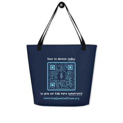 INADcure Rare Disease Day 2023 Zebra (Front and Back Print) All-Over Print Large Tote Bag - Image 5