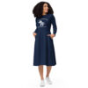 INADcure Rare Disease Day 2023 Zebra (Front and Back Print) Long Sleeve Midi Dress