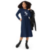 INADcure Rare Disease Day 2023 Zebra (Front and Back Print) Long Sleeve Midi Dress - Image 4